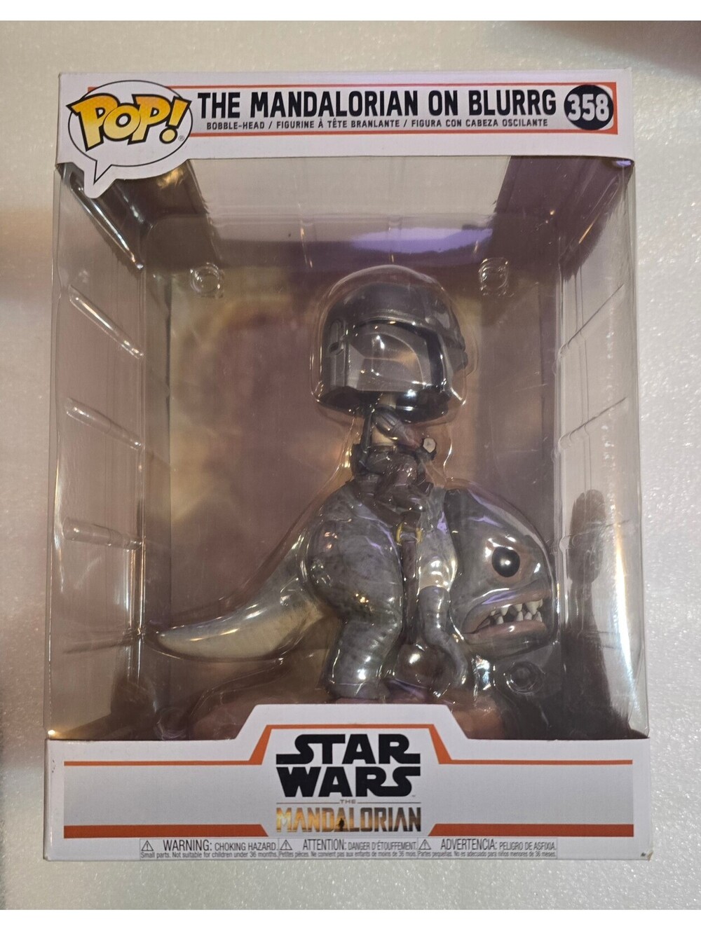 Star Wars Funko Pop 358 The Mandalorian On Blurrg Vaulted